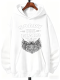 Men's Hoodie Sorry This Beard With Detailed Line Art Graphic Beard