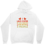 Men's Hoodie I Like Coffee More Than Three People Among Playful Hearts Hoodie