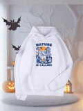 Women's Hoodie Nature Is Calling Blue Stream Among Wild Forest Landscape Hoodie