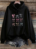 Women's Hoodie Colorful Satin Ribbons Arranged In Neat Rows Bow