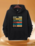 Men's Hoodie Admit It You Low Key Love Math Bruh With Colorful Stripes Under Bold Letters Hoodie