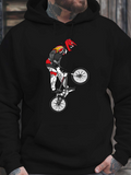 Men's Hoodie Urban Adrenaline With Bold Moves Dynamic Freestyle Extreme Motocross Rider