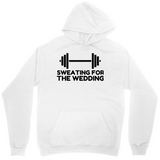 Men's Hoodie Sweating For The Wedding Motivational Quote With Barbell Workout Hoodie
