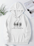 Women's Hoodie Winter Wonderland With Pine Trees Standing Silently Under Snowy Sky
