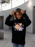 Women's Hoodie Soft Pastel Blossoms With Greenery Among Delicate Morning Light Flower