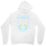 Men's Hoodie Intricate Pastel Swirls And Symmetrical Geometric Shapes On Delicate White Hoodie