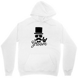 Men's Hoodie Groom With Vintage Top Hat And Mustache Illustration