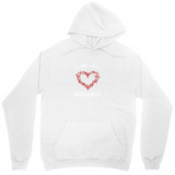 Men's Hoodie Hand Drawn Red Strokes Forming A Simple Heart Shape