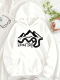 Women's Hoodie Road Trip With Winding Road And Majestic Mountain Silhouette Hoodie