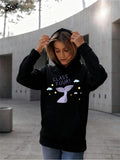 Women's Hoodie Class Four Purple Whale Tail Surrounded By Clouds Hoodie