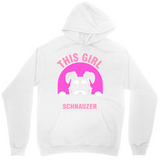 Men's Hoodie This Girl With Playful Pink Backdrop Schnauzer Dog
