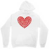 Men's Hoodie Radiant Red Flowers Arranged In A Blossoming Heart Shape