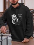 Men's Hoodie Blessed Mama Elegant Floral Design With Large Detailed Butterfly