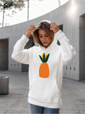 Women's Hoodie Vivid Urban Style With Bold Simple Graphic Pineapple
