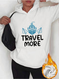 Women's Hoodie Travel More Blue Ship With Paper Airplanes Voyage Adventure Hoodie