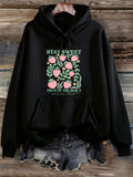 Women's Hoodie Stay Sweet With Gentle Peaches Among Lush Green Leaves Hoodie