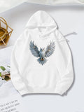 Women's Hoodie Soaring Wings With Fierce Eyes Among Gentle Feathers Owl