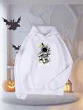 Women's Hoodie Space Explorer With Floating Planets And Starry Cosmic Background Astronaut