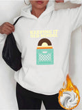 Women's Hoodie Keeping It Old School With Retro Vinyl Record Player