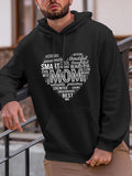 Men's Hoodie Best Loving Heart Shaped Word Cloud Surrounding Mom