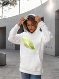 Women's Hoodie Sunlit Spring Leaf Under Gentle Daylight Leaf