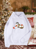 Women's Hoodie Festive Cats Playing Among Cozy Christmas Ornaments Hoodie