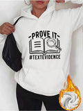 Women's Hoodie Prove It With Open Book And Magnifying Glass Illustration