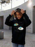 Women's Hoodie The Surf Collection Retro Beach With Parasol And Sailboat Design