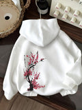 Women's Hoodie Elegant Blossom Branches Blooming In Early Spring Plum Tree