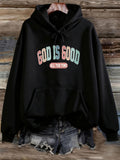 Women's Hoodie God Is Good In Pastel Colors With Playful Lettering Hoodie