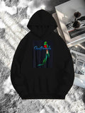 Men's Hoodie Guatemala Vibrant Feathered Creature With Floral Crown Among Lush Jungle Bird