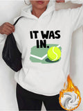 Women's Hoodie It Was In Green Court Mark With Tennis Ball Hoodie