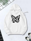 Women's Hoodie Spotted Patterns Flowing Gracefully Across Butterfly Wings Butterfly