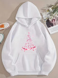 Men's Hoodie Pink Blossoms Falling Around Artistic Springtime Tree