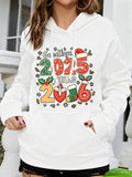 Women's Hoodie Goodbye Hello With Festive Holiday Decorated Numbers Hoodie