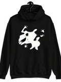 Men's Hoodie Abstract Silhouette With Expressive Movement Among Scattered Shadowy Hands Hoodie
