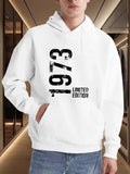 Men's Hoodie Limited Edition With Bold Number Print Among Clean White Fabric Hoodie
