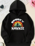 Men's Hoodie Spooky Nannie Rainbow Graveyard With Dancing Zombies Under Moonlight