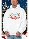 Men's Hoodie Merry Christmas With Festive Bells And Colorful Holiday Ornaments Christmas