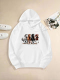 Women's Hoodie Galloping Across Sunlit Plains Among Running Wild Horses