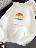 Men's Hoodie Retired Under New Management With Palm Trees Sunset Beach