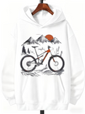 Men's Hoodie Rugged Path With Majestic Mountains Under Setting Sun Mountain Bike