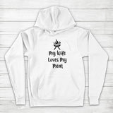Men's Hoodie My Wife Loves My Meat With Fire Flames And Barbecue Grill Motif Hoodie