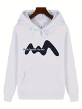 Men's Hoodie Think Outside The Box Curved Lines With Playful Modern Abstract Design