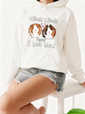 Women's Hoodie Wheek Wheek Means I Love You Surrounded By Cute Smiling Guinea Pigs