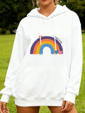 Women's Hoodie Follow The Rainbow Path With Cheerful Heart And Colorful Rainbow