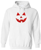 Men's Hoodie Sparkling Glitter Red Jack O Lantern Pumpkin Face