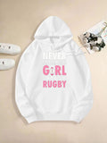 Women's Hoodie Never Underestimate A Girl With Rugby Spirit