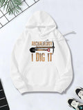 Women's Hoodie Archaeology I Dig It With Shovel And Ancient Relic Hoodie