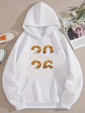 Men's Hoodie Playful Golden Polka Dots Dancing Over Rainbow Shapes Hoodie